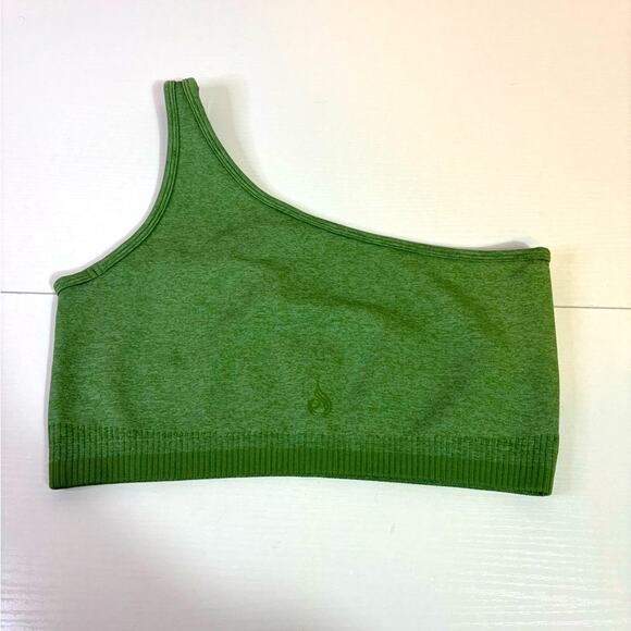 Ryder wear Green One Shoulder Athletic Bra Size Large BB0538 - Picture 1 of 8